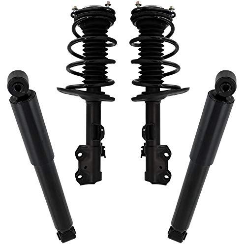 TRQ Front and Rear Complete Strut Assembly & Shock Absorber Kit Complete Strut & Coil Spring Assembly Compatible with 2013-2018 Toyota RAV4