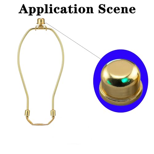 Image of Gold Lamp Finials, 1 /4-27 Thread, 1 /2 Inch Lamp Shade Nuts for Harp Tops | 8 Packs Finish Metal Finials with 1 /4-27 Female Threads for Compatible Table, Floor, Desk And Bedside Lamp Harps