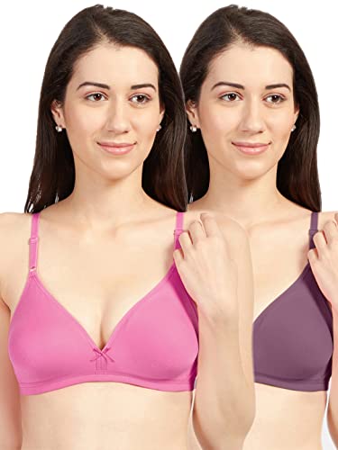 Image of SONARI Omania Womens Non-Padded Cotton Polyester Bras - Solid, Non-Wired, Medium Coverage, Hand Washable (Pack of 2)