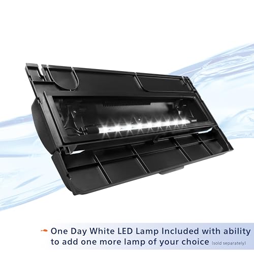 Aqueon LED Deluxe Fish Tank Aquarium Full Hood with LED Light, Black, 20 Inch by Aqueon - Image 4