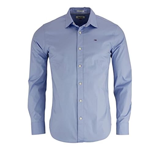 Tommy Jeans Män original stretch vardaglig skjorta