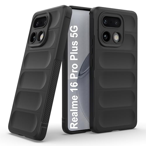 Image of Zapcase Back Case Cover for Realme 16 Pro Plus 5G | Compatible for Realme 16 Pro Plus 5G Back Cover | Liquid Silicon Magic Case with Camera Protection | Black