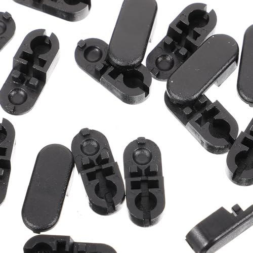 Amosfun 20 Piezas Veneciana Inferior Hebilla De Cuentas Pesas De Cadena Ciega Accesorios De Ventana Ciega Conector Ciego Vertical Sombra De Cuentas Cortinas Negras Conector De