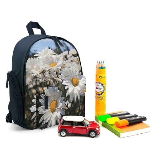 Wild White Daisies Mini Backpack Light Weight Small Travel Backpack Shopping Travel Daypack3