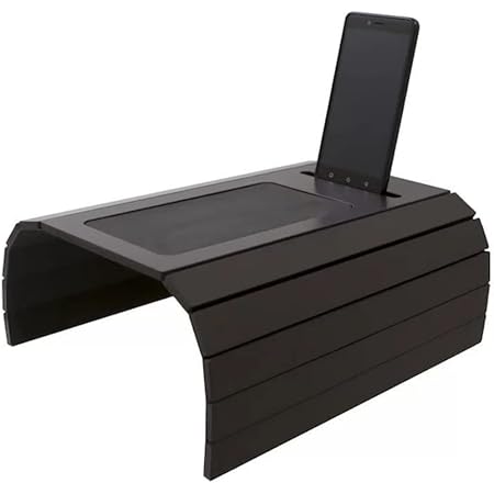 Praktischer Couch-Tisch Zum Anklippen - 25,4 Cm Runder Armlehnen-Tisch Aus Kiefernholz