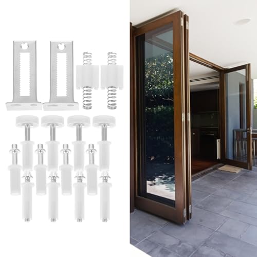 Kit de Herrajes para Puerta Bifold Toddmomy con Pivot Superior Metálico y Ruedas para Puerta de Clóset, Estable y Seguro para Hogares, Oficinas y Espacios Comerciales miniatura 2