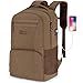 Produktbild Tzowla Canvas Laptop College Rucksack Damen und Herren,Uni Arbeits Vintage Reiserucksack mit USB/Typ-C Ladeanschluss,Leichter Büchertasche,Wander Tagesrucksack für 15,6 Zoll Notebook-Braun