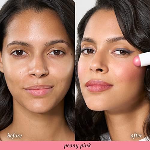 Julep Skip The Brush Cream to Powder Blush Stick - Peony Pink - Blendable and Buildable Color - 2-in-1 Blush and Cheek Makeup Stick