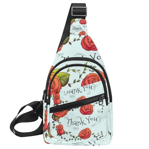 Mochila bandolera impermeable Flowerbackground con correa ajustable para el pecho