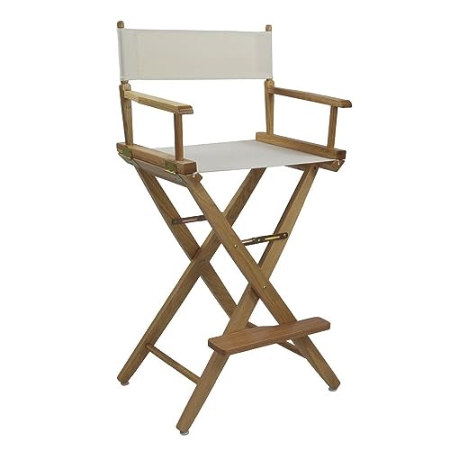 American Trails Extra-Wide Premium 30" Director's Chair Mission Oak Frame with Black Canvas, Bar Height by Casual Home - Image 7