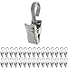 Clips de Cortina con Gancho de Ojo, Paquete de 30, En Acero Inoxidable, Clip Multiusos para Cortinas con Ganchos, Uso en Cortinas de Ducha y Ventana, Soportes de Cadena Ligeros, Sujetador Decorativo