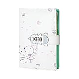 JunShop Nachfüllbares Tagebuch mit Schloss Kreatives Passwortschloss Tagebuch Kombination Tagebuch Verriegelung Tagebuch Privatsphäre Journals Lederbuch (Stil 3, A6)