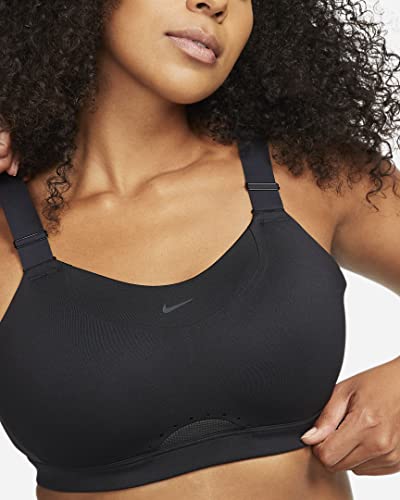 Nike Women`s Dri-Fit Alpha High-Support Padded Adjustable Sports Bra, Black, Small(A-C) #TOP3