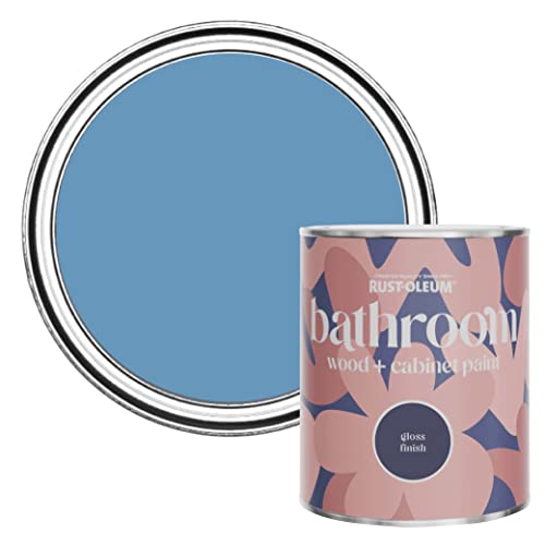 Rust-Oleum Blue Moisture Resistant Bathroom Wood and Cabinet Paint in Gloss Finish - Cornflower Blue 750ml