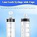 12Pack 60ml Syringes with Cap for Liquid - Individually Packge Sealed - Measuring Syringe without Needle for Industrial Scientific Labs,Feeding Pet