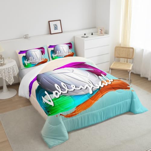Image of Feelyou Volleyball Comforter Set Twin Size for Kids Boys Girls