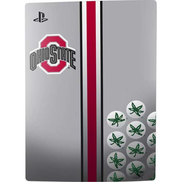 Skinit Ohio State University Buckeyes Gaming Skin Only Decal, Compatible with PS5 Bundle, Premium 3M Vinyl Wrap Game Accessory, Scratch-Resistant Protection, Easy Apply and Residue-Free Removal