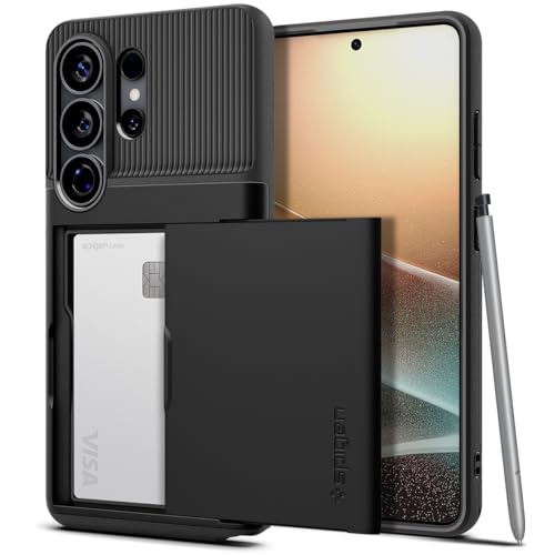 Spigen for Galaxy S26 Ultra Case Slim Armor CS [Built-in Wallet] [No Magnet Ring] - Black