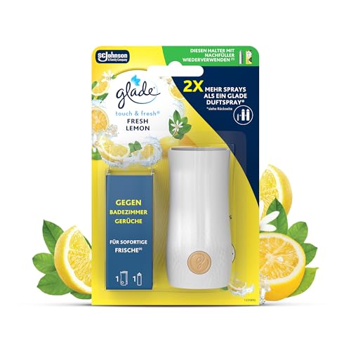 Glade Touch & Fresh (Brise One Touch) Minispray, Raumduft, Halter inkl. 1 Nachfüller, Fresh Lemon (Limone), 10 ml