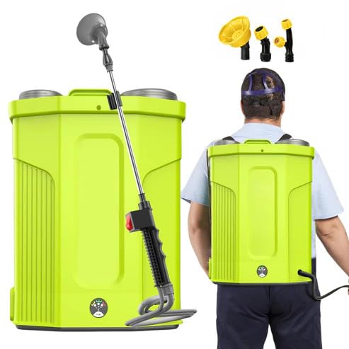 Pulverizador a Batería 10L | 3 Boquillas Intercambiables | Lanza Extensible | Batería de Larga Duración | Mochila Pulverizadora Eléctrica para Herbicidas, Fertilizantes y Jardinería