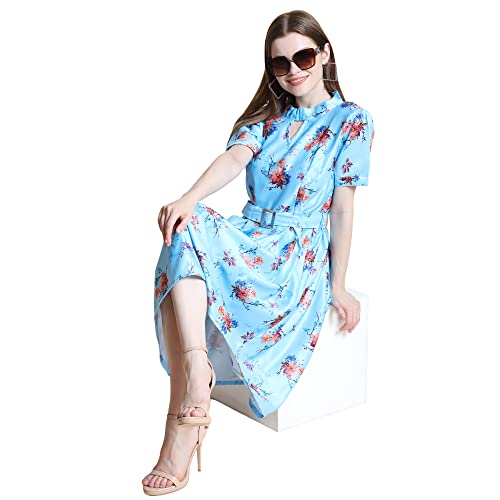 ROYALICA blue satin dress – image 4