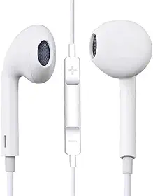 Kit com 2 Fones de Ouvido com Fio Premium, Modelo 1ª Geração – Compatível com Lightning, iOS, iPhone 5, 6, 7, 8, X, 11, 12, 13 e 14.
