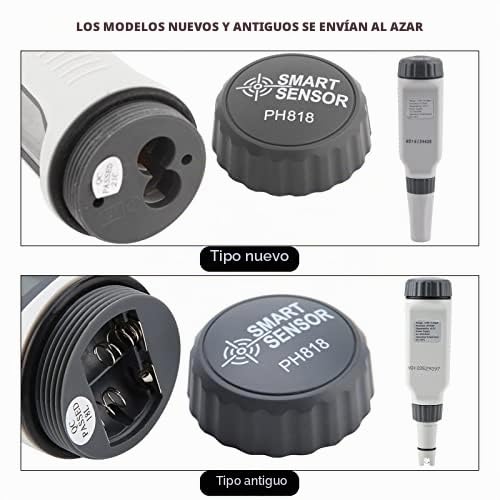 Medidor de pH digital, pH profesional y medidor de temperatura portátil probador de calidad del agua acidímetro PH818 0-14 medición de inteligente preciso ans sensor pantalla LCD