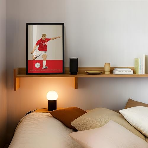 Image of QUOTE - UNQUOTE ART, Paul Scholes Poster, Manchester United Merchandise, 13x17 inches, Black Frame