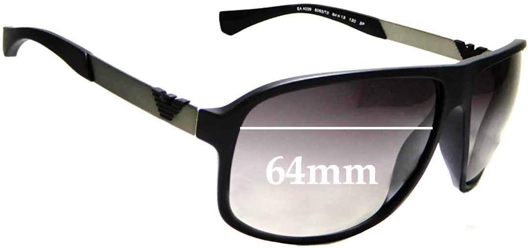 Sunglass Fix Replacement Sunglass Lenses Compatible for Emporio Armani EA4029 64mm (Non-Polarized Diamond Rose Gold Flash Pair-SFx Diamond)