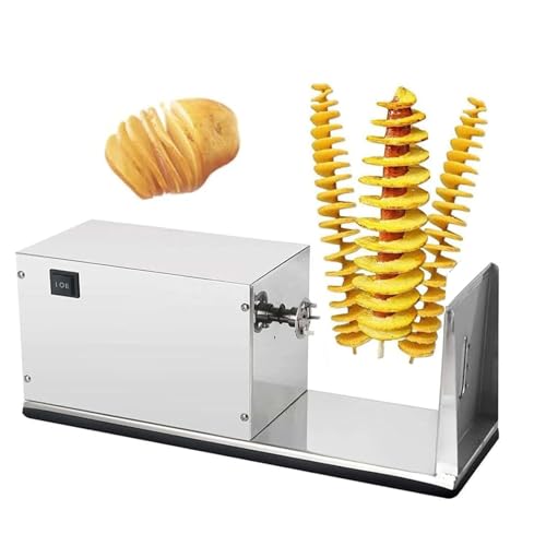 Cortadora Eléctrica de Papas Tornado de Acero Inoxidable