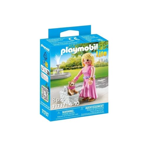 Dame Avec Chihuahua Et Panier De Transport Playmobil La Boite - vue 3