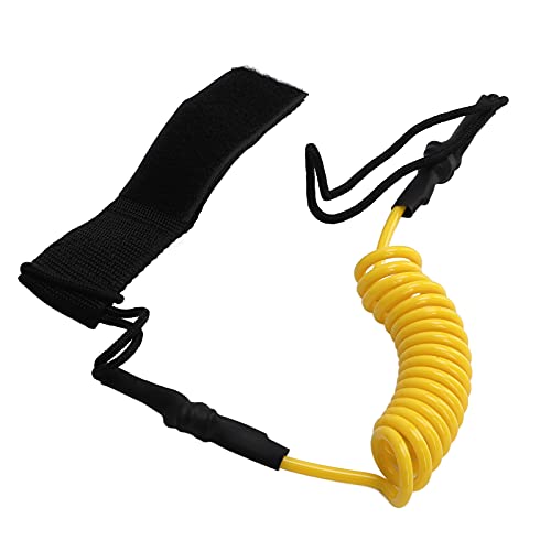 Surfboard Leash, Anti Lost Safe TPU Kayak Towing Rope for Oars Lovers(Yellow)