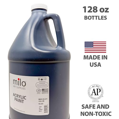 Image of milo Acrylic Paint Set (Black Acrylic 128 oz)