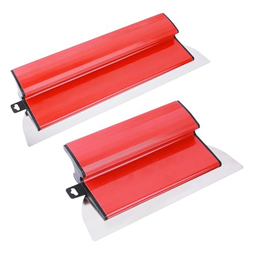 2Pcs Drywall Skimming Trowel Set 40&25cm Speed Skim Flex Blades Z-Handle