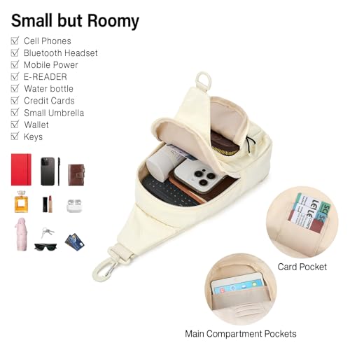 Image of Hanke Crossbody Sling Bag for Women Men, Small & Large Casual Cross Body Sling Bags, Chest Bag for Outdoor Hiking Travel