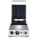 Commercial Waffle Maker, 1600W rectangle Waffle Iron, Non-Stick Belgian Waffle Baker Machine With Temp Range and Time Control, Teflon-Coated Baking Pan Stainless Steel Body
