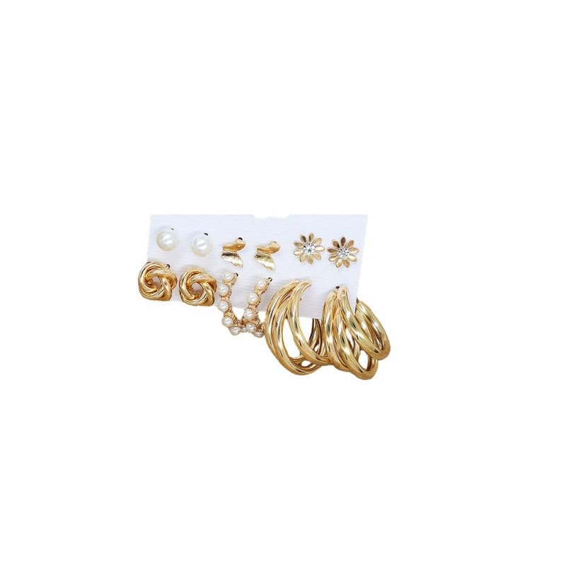 Dash Designs Rose gold Earrings For Women Fashion Gold Plated Pearl & Girls Jewellery Earrings Combo Trendy Latest Stylish Gold Plated Geometric Twist Pearl Earrings for Women and Girls-M (B0CVKZVZNK) Amazon Price History, Amazon Price Tracker