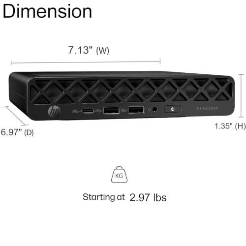 Image of HP EliteDesk 8 Mini G1i Business Desktop Computer - Intel 20-Core Ultra 7 265T VPro - 32GB DDR5-1TB SSD - MFF - DisplayPort - Thunderbolt 4 - Wi-Fi 7 - HDMI - Max to 4 Displays - AI PC - Win 11 Pro