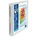 Exacompta - 51568E - 1 Raccoglitore Personalizzabile 1 Tasca Kreacover - 4 Anelli Tondi 30 mm - Dorso 40 mm - Polipropilene Traslucido 0.10 mm - F.to Esterno 26.8x32 cm per A4 Maxi - Incolore