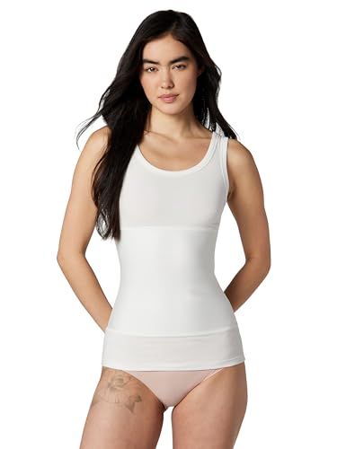 Yummie Tummie® Boyfriend 3-Panel Shaping Tank, White, Large
