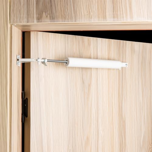 MaxxGeek Screen and Storm Door Closer Kit, Closer for Heavy Storm Doors | Screen and Storm Door Push Button Latch Set | Storm Door Protector Chain and Spring (White-Only Closer), MGPneumatic001 - Thumbnail 2