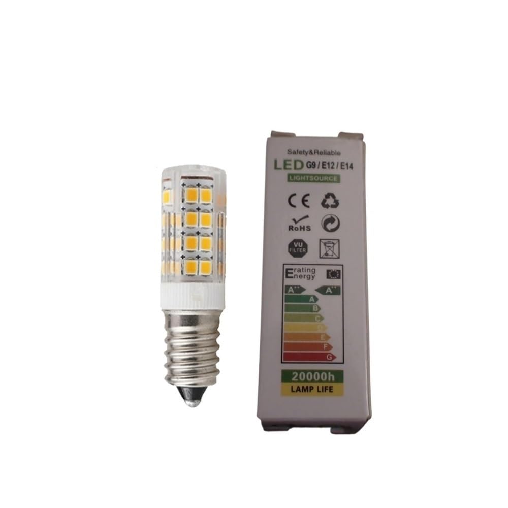 JiuRui LED Lampadine, Confezione da 40, Lampadine LED a Mais AC220V G9/G4/E14 SMD2835 51LED 5W Lampada Faretto LED da 360 Gradi(Warm White,G4)