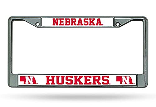 Ncaa Nebraska Cornhuskers Standard Chrome License Plate Frame #TOP5