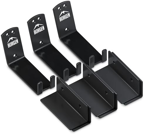 Borgen Wall Mount Pedal Hook for E-Bike & MTB - Black - Set of 3