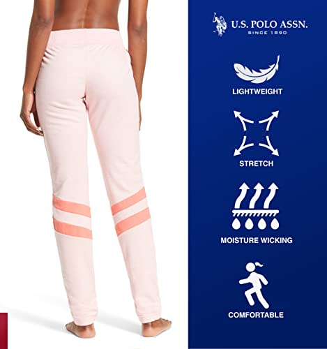 Image of U.S. POLO ASSN. Womens Sweatpants - Women Joggers Sweats with Logo Print - French Terry Poly-Cotton