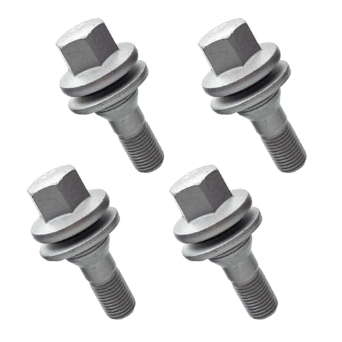 lcyen 4Pcs Wheel Bolts Nuts Studs for Citroen C2 C3 C4 C5 Peugeot 206 207 308 407 9817024580 540567 Thread M12 x 1.25