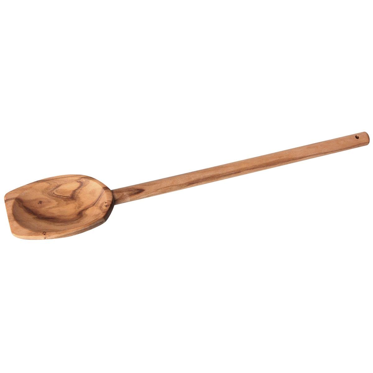Fackelmann Kochlöffel gerade 30 cm OLIVE, Löffel aus Holz, Design-Küchenhelfer aus Oliven-Holz, robust und mit unverkennbarer Maserung (Farbe: Braun), Menge: 1 Stück