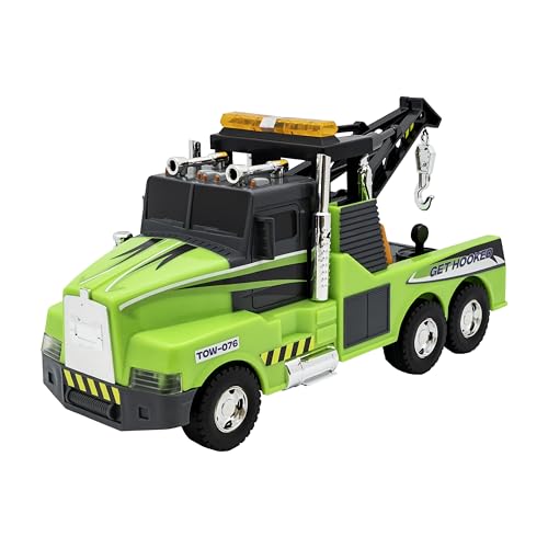 Mighty Fleet Action Drive 16' Interactive Tow Truck Toy...