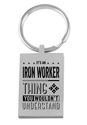 Christmas Holiday New Job Keychain With Name It's an Iron Worker Thing You Woundn't Understand Congratulations Gifts for Family Husband Wife Drive Safe Keychain Key Ring Jewelry