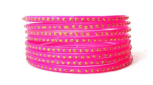 DREAMY DESIGNS GLASS PLAIN BANGLE SETWORK OF JARI MULTICLOURE (PACK OF 24) (Pink, 2.4) (B095K483NC) Amazon Price History, Amazon Price Tracker